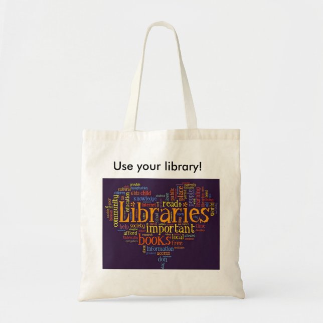 Bolsa Tote Sacola da biblioteca (Frente)