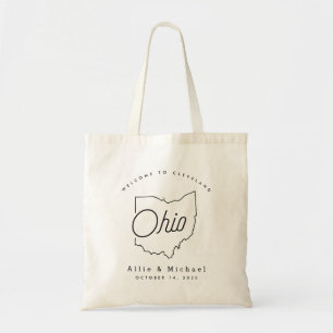 Bolsa Tote Sacola da boa vinda do casamento de Ohio