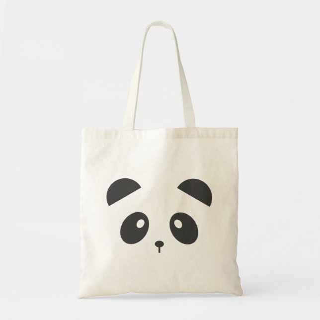 Bolsa Tote Sacola da cara da panda (Frente)