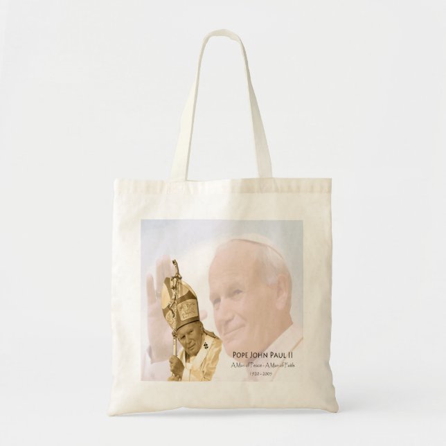 Bolsa Tote Sacola da colagem de Papa João Paulo II (Frente)