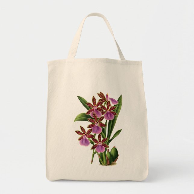 Bolsa Tote Sacola da compra da orquídea (Frente)