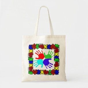 Bolsa Tote Sacola da consciência do autismo
