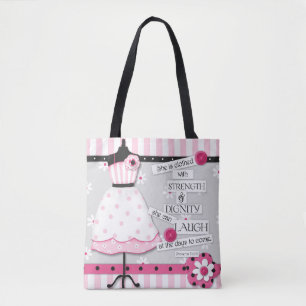 Bolsa Tote Sacola da escritura da força & da dignidade