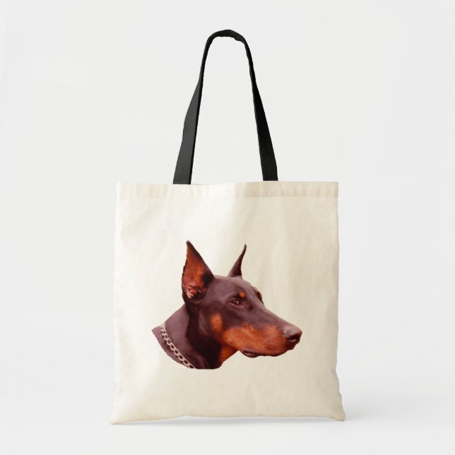 Bolsa Tote Sacola da foto do cão da cara do Pinscher do (Frente)