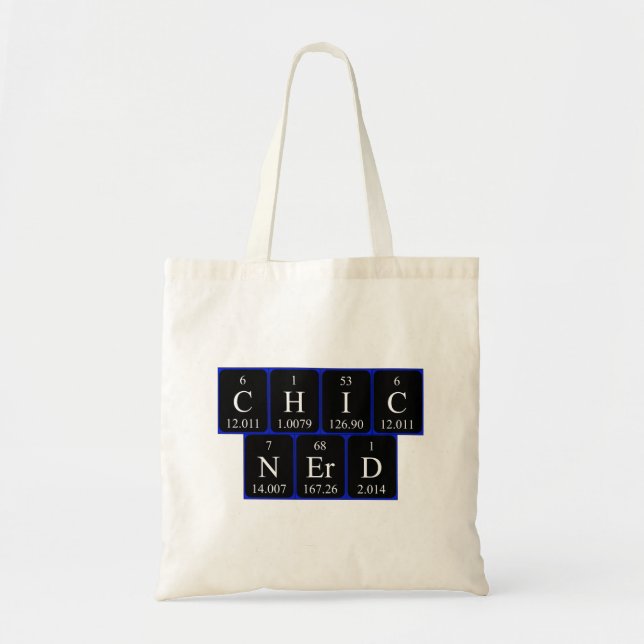 Bolsa Tote Sacola da frase da mesa periódica de ChicNerd (Frente)