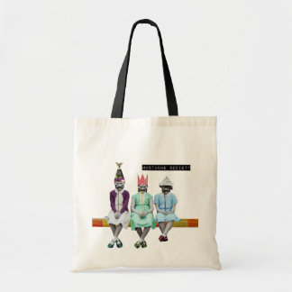 Bolsa Tote Sacola da imagem do vintage da sociedade do bigode