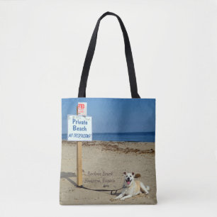 Bolsa Tote Sacola da lembrança praias de Hampton, Virgínia