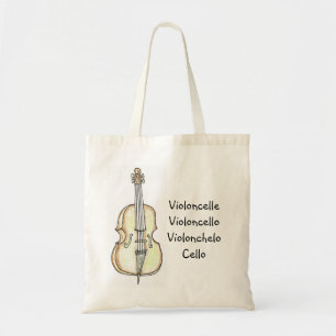 Bolsa Tote Sacola da língua do violoncelo