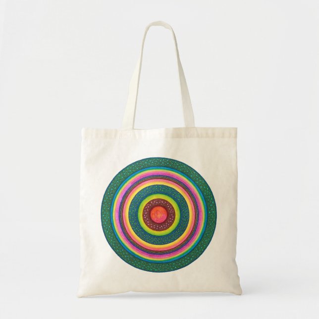 Bolsa Tote Sacola da mandala da semente de Sun (Frente)