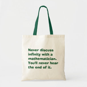 Bolsa Tote Sacola da matemática da infinidade