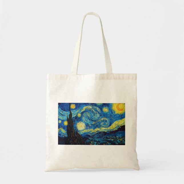 Bolsa Tote Sacola da noite estrelado de Van Gogh (Frente)