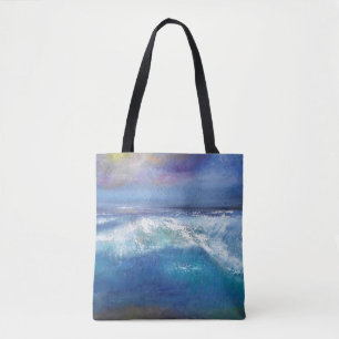 Bolsa Tote Sacola da onda do por do sol