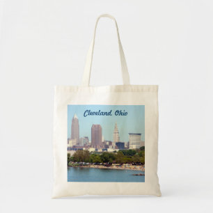 Bolsa Tote Sacola da opinião da skyline de Cleveland Ohio