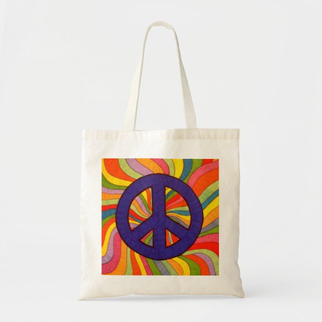Bolsa Tote Sacola da paz de Swirly (Frente)