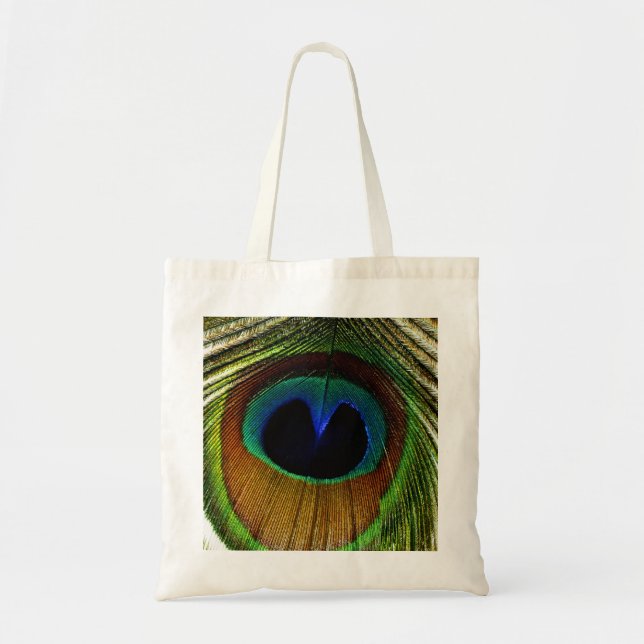 Bolsa Tote Sacola da pena do pavão (Frente)