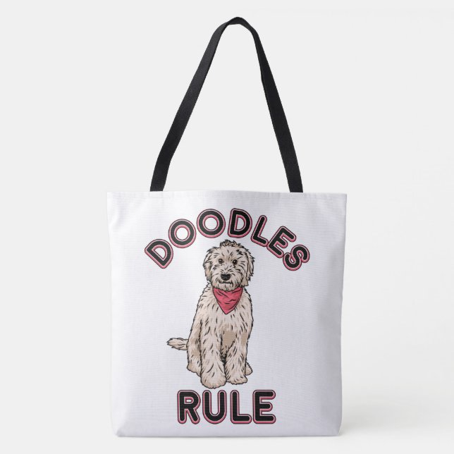 Bolsa Tote Sacola da regra dos Doodles (Frente)