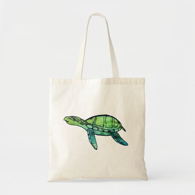 Bolsa Tote Sacola da tartaruga de mar (Frente)