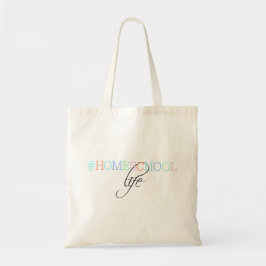 Bolsa Tote Sacola da vida de Hashtag Homeschool
