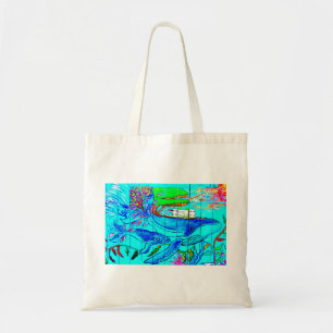Bolsa Tote sacola das baleias de humpback