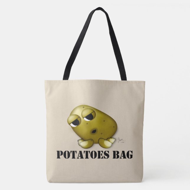 Bolsa Tote Sacola das batatas do divertimento (Frente)