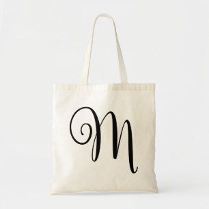 Bolsa Tote Sacola das Bolsa-Canvas do orçamento da letra "M"