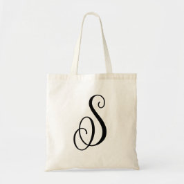 Bolsa Tote Sacola das Bolsa-Canvas do orçamento da letra "S"