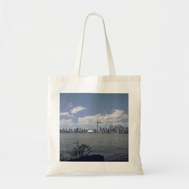 Bolsa Tote Sacola das canvas da skyline de Toronto (Frente)