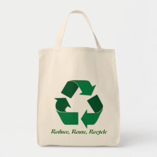 Bolsa Tote Sacola das canvas do logotipo do reciclar