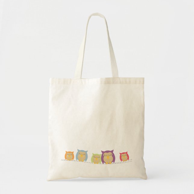 Bolsa Tote Sacola das corujas do sono (Frente)