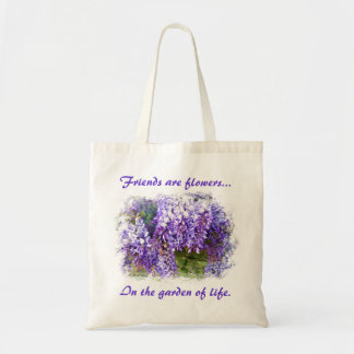 Bolsa Tote Sacola das glicínias dos amigos