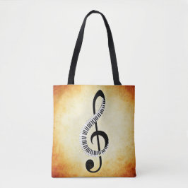 Bolsa Tote Sacola das notas musicais