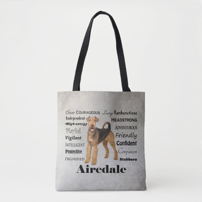 Bolsa Tote Sacola de Airedale (Frente)