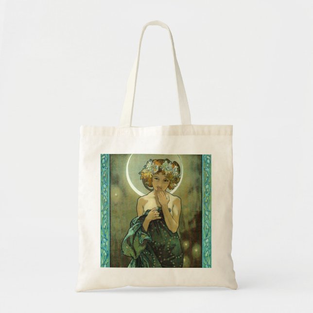 Bolsa Tote Sacola de Alphonse Mucha Clair De Lune (Frente)