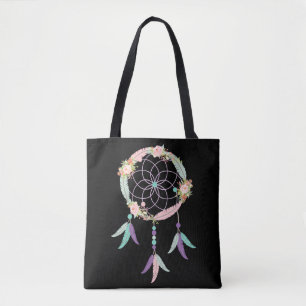 Bolsa Tote Sacola de Boho no preto com imagem ideal do