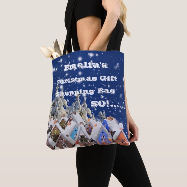 Bolsa Tote “Sacola de Compras de Presentes de Natal “NÃO Espi (Close Up)