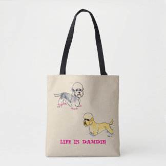 Bolsa Tote Sacola de Dandie Dinmont Terrier