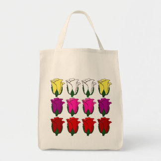 Bolsa Tote Sacola de dúzia rosas