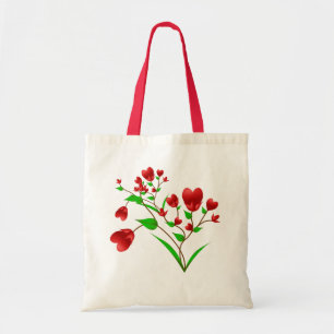Bolsa Tote Sacola de florescência dos corações