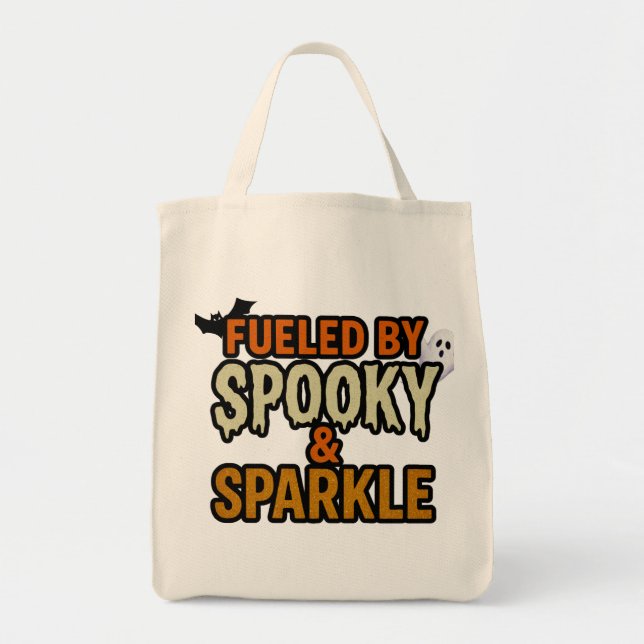 Bolsa Tote Sacola de Halloween Spooky & Sparkle (Frente)