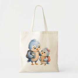 Bolsa Tote Sacola de Lona Irmãos Pássaro Azul