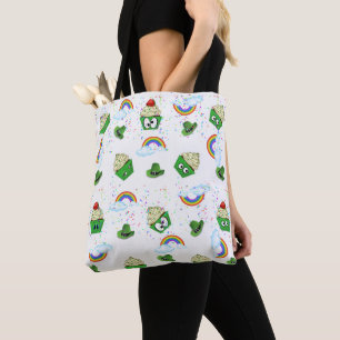 Bolsa Tote Sacola de Mão Cupcakes de Arco-íris do Dia de São