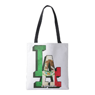 Bolsa Tote Sacola de mão da bandeira mexicana de Los Angeles