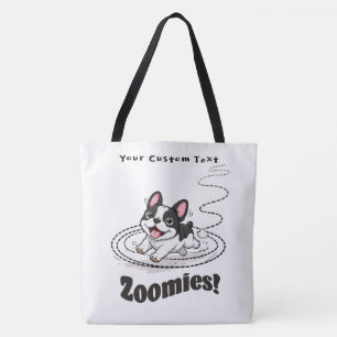 Bolsa Tote Sacola de mão Frenchie Zoomies-Buldogue Francês Fo