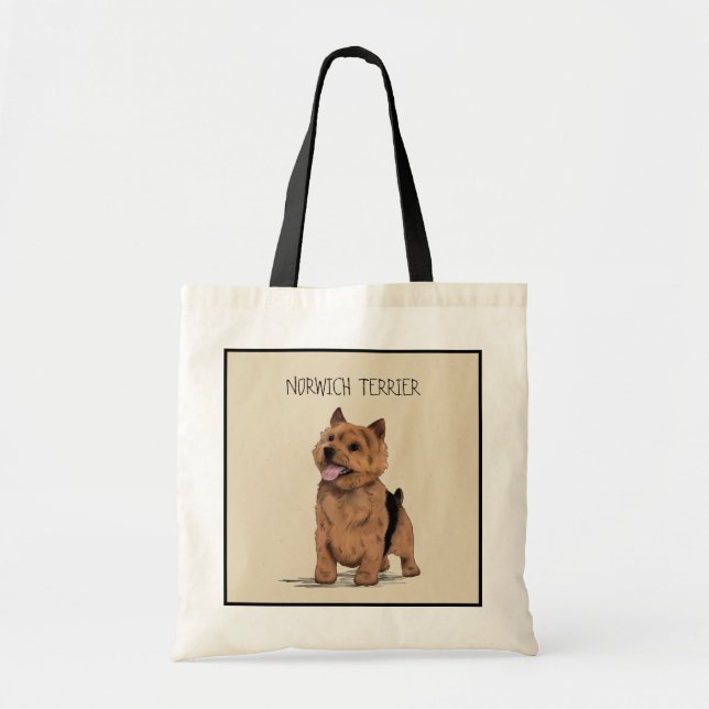 Bolsa Tote Sacola de Norwich Terrier (Frente)