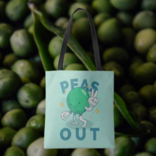 Bolsa Tote Sacola de Paz Ervilhas Fora