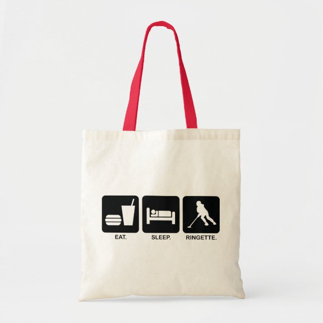Bolsa Tote Sacola de Ringette do sono de Ringette "coma" (Frente)