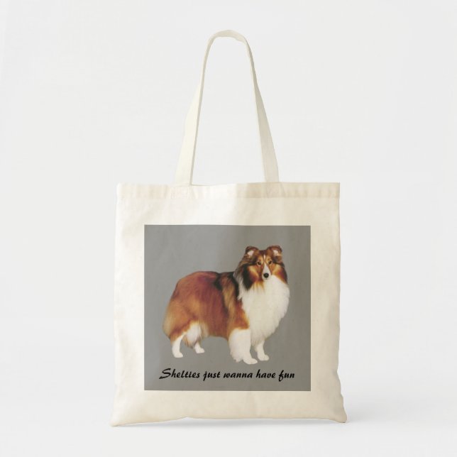 Bolsa Tote Sacola de Sheltie (Frente)