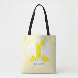 Bolsa Tote Sacola de sorriso do vidro   da limonada