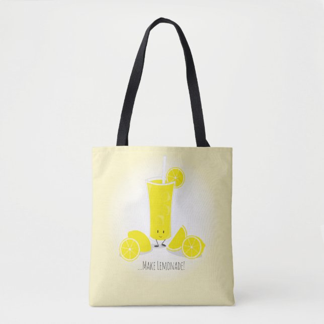 Bolsa Tote Sacola de sorriso do vidro | da limonada (Frente)
