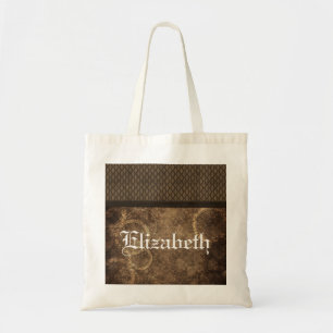 Bolsa Tote Sacola de Steampunk da engrenagem do metal, Brown